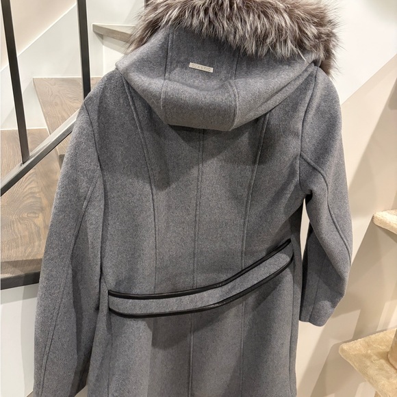 Soia & Kyo Charlena Fox Fur-Trim, Wool-Blend Coat - Picture 8 of 11